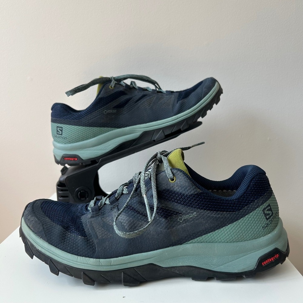 Salomon Outline GTX Contragrip Gore-Tex Hiking Trail Running Shoes Women's US 10